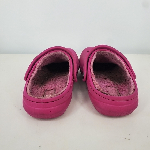 Crocs Classic Fleece Lined Clogs Size 4 Men 6 Women Shoes Rose Pink - Picture 2 of 8